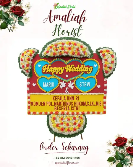 Papan Bunga Pernikahan Nagasari